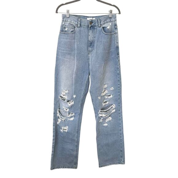 DANIELLE GUIZIO Distressed Straight‎ Leg Denim Sz 28 - Picture 1 of 6